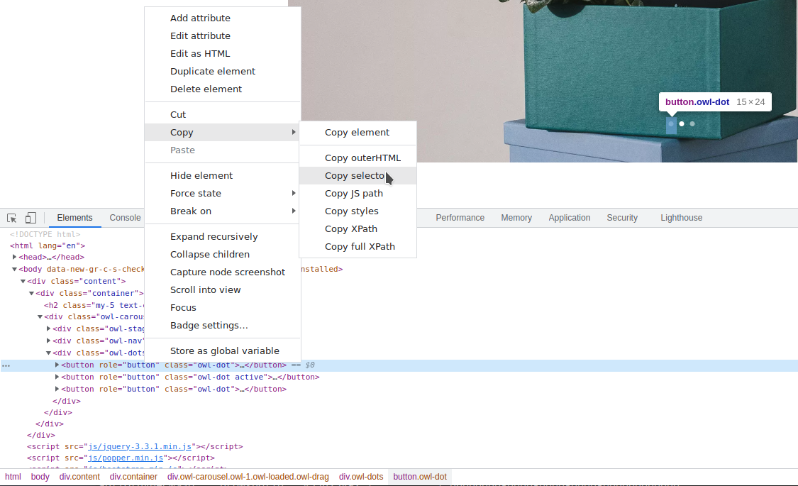CSS selector
