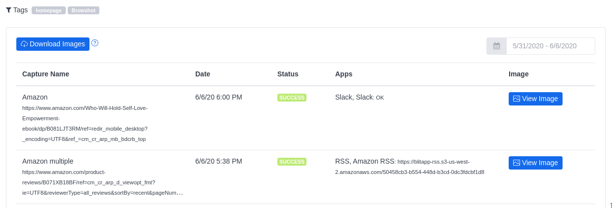 Download all your captures in one file