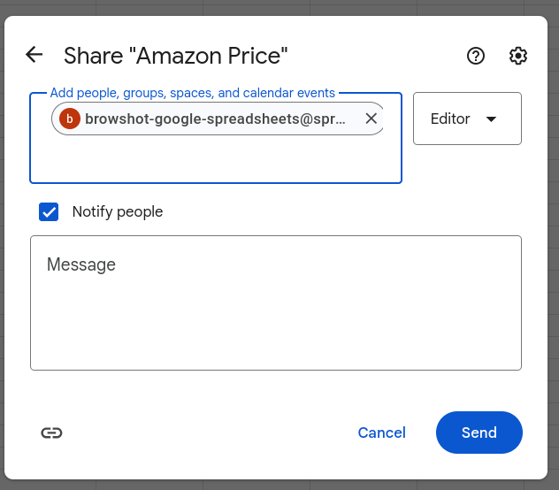 Google Spreadsheet App (screenshot 2)